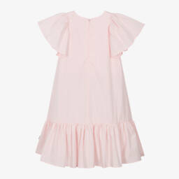 Molo-Girls Blush Cotton Horse Print Dress | Childrensalon Outlet