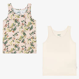 مولو-توب فيست قطن عضوي جيرسي لون عاجي للبنات (عدد 2) | Childrensalon Outlet