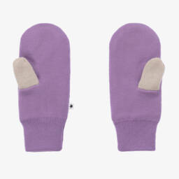 Molo-Girls Cozy Purple Star Gloves | Childrensalon Outlet