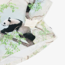 Molo-Футболка кремовая с принтом панда для девочек | Childrensalon Outlet