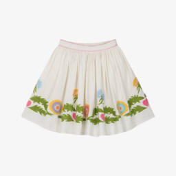 Molo-تنورة بناتية أنيقة بلون كريمي وزهور | Childrensalon Outlet