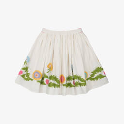 Molo-تنورة بناتية أنيقة بلون كريمي وزهور | Childrensalon Outlet