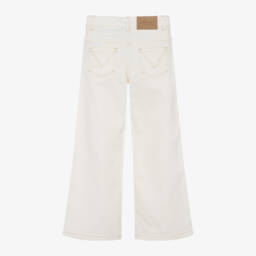 Molo-Girls Crisp White Flare Denim Pants | Childrensalon Outlet