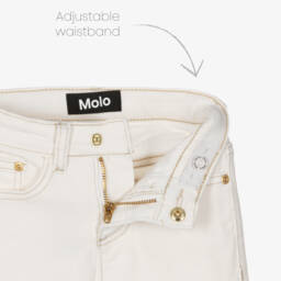 Molo-Girls Crisp White Flare Denim Pants | Childrensalon Outlet