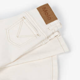 Molo-Girls Crisp White Flare Denim Pants | Childrensalon Outlet