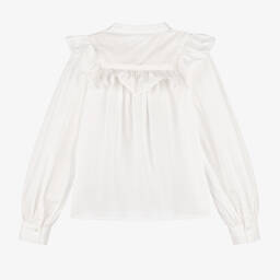 Molo-Белая блузка с рюшами для девочек | Childrensalon Outlet