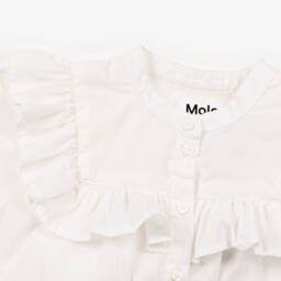 Molo-Белая блузка с рюшами для девочек | Childrensalon Outlet