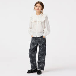 Molo-Белая блузка с рюшами для девочек | Childrensalon Outlet