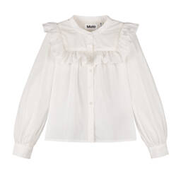 Molo-Белая блузка с рюшами для девочек | Childrensalon Outlet