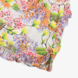 Molo-Girls Delicate Ruffle Floral Shorts | Childrensalon Outlet