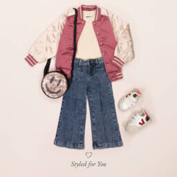 Molo-جينز بأرجل واسعة دنيم لون أزرق للبنات | Childrensalon Outlet