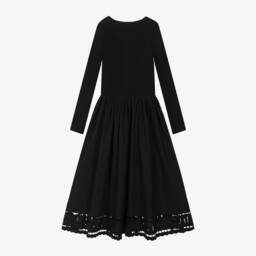 Molo-فستان قطني أنيق باللون الأسود للبنات | Childrensalon Outlet