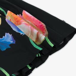 Molo-Элегантное черное платье с цветочным узором для девочек | Childrensalon Outlet