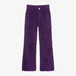 Molo-Girls Flared Purple Cord Trousers | Childrensalon Outlet