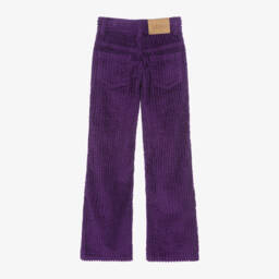 Molo-Girls Flared Purple Cord Trousers | Childrensalon Outlet