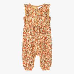 Molo-Girls Floral Cotton Jumpsuit | Childrensalon Outlet
