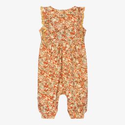 Molo-Girls Floral Cotton Jumpsuit | Childrensalon Outlet