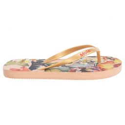Molo-Girls Gold Hawaiin Flip-Flops | Childrensalon Outlet