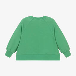 Molo-Girls Green Cotton Sweatshirt | Childrensalon Outlet