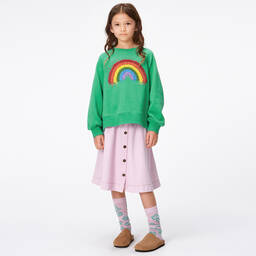 Molo-Girls Green Cotton Sweatshirt | Childrensalon Outlet
