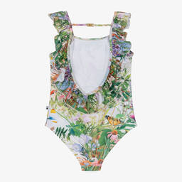 Molo-Зеленый купальник с цветами для девочек (UPF50+) | Childrensalon Outlet