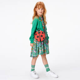 مولو-كارديغان قطن عضوي محبوك لون أخضر للبنات | Childrensalon Outlet