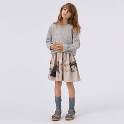 Molo-Girls Grey & Blue Long Socks (2 Pack) | Childrensalon Outlet