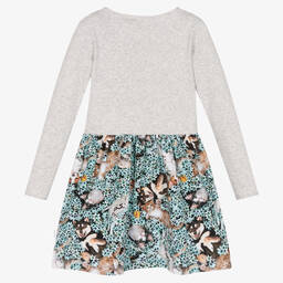 Molo-Girls Grey Organic Cotton Dress | Childrensalon Outlet