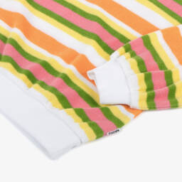 Molo-Girls Happy Stripe Towelling Top | Childrensalon Outlet