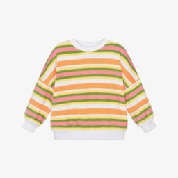 Molo-Girls Happy Stripe Towelling Top | Childrensalon Outlet