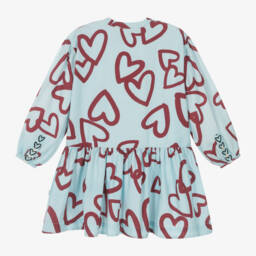 Molo-Girls Heart Patterned Viscose Dress | Childrensalon Outlet