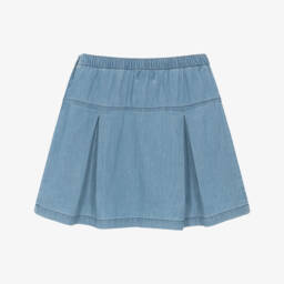 Molo-Girls Indigo Chambray Cotton Skirt | Childrensalon Outlet