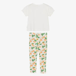 Molo-Girls Ivory Bird & Cherry Ensemble | Childrensalon Outlet