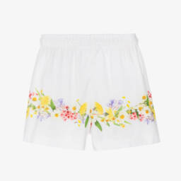 Molo-شورتات بيضاء للبنات من إيكوفيرو بنقشة الأزهار | Childrensalon Outlet