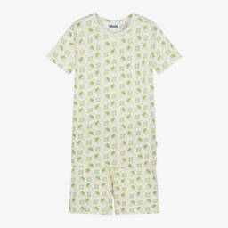 Molo-ملابس نوم قطنية عاجية للبنات بنقشة التوت | Childrensalon Outlet