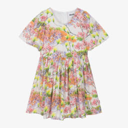 Molo-Girls Ivory Floral Flutter Dress | Childrensalon Outlet