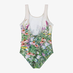 مولو-مايّو لون عاجي بطبعة ورود للبنات (UPF50+) | Childrensalon Outlet