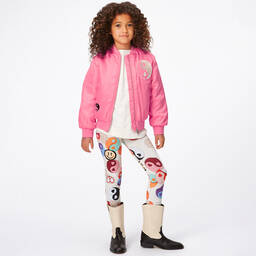 Molo-ليغنز قطن عضوي جيرسي لون عاجي للبنات | Childrensalon Outlet