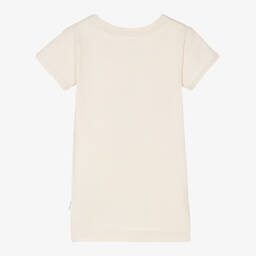 Molo-Girls Ivory Organic Cotton T-Shirt | Childrensalon Outlet
