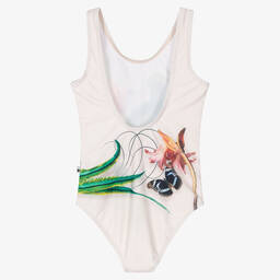 Molo-Кремовый купальник с тропическими птицами (UPF50+) | Childrensalon Outlet