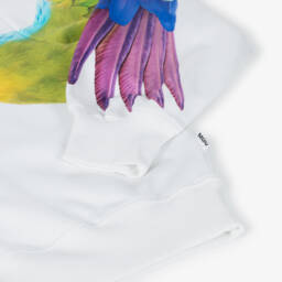 Molo-Кремовый топ с принтом попугая для девочек | Childrensalon Outlet