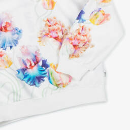 Molo-Girls Ivory Petals Cotton Top | Childrensalon Outlet