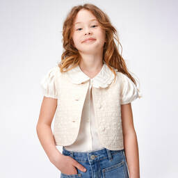 Molo-بلوز فيسكوز لون عاجي للبنات | Childrensalon Outlet