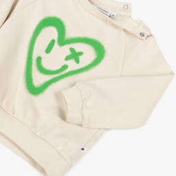 Molo-Girls Ivory & Sage Heart Tracksuit | Childrensalon Outlet