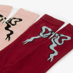 Molo-Красные и розовые носки из хлопка для девочек (2пары) | Childrensalon Outlet