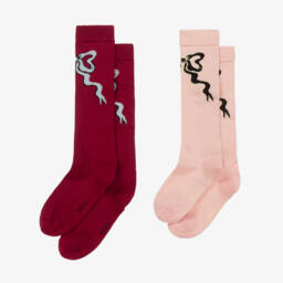 Molo-Красные и розовые носки из хлопка для девочек (2пары) | Childrensalon Outlet