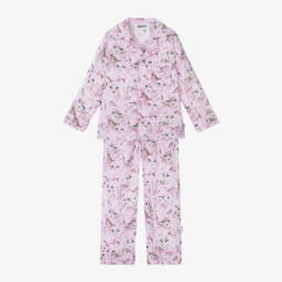 Molo-Girls Lavender Kitten Print Nightwear | Childrensalon Outlet