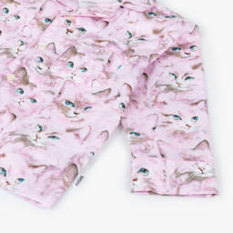 Molo-Girls Lavender Kitten Print Nightwear | Childrensalon Outlet