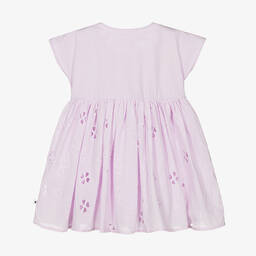 Molo-Girls Lilac Floral Cotton Dress | Childrensalon Outlet