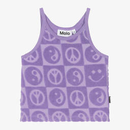 Molo-Girls Lilac Purple Cotton Towelling Top | Childrensalon Outlet